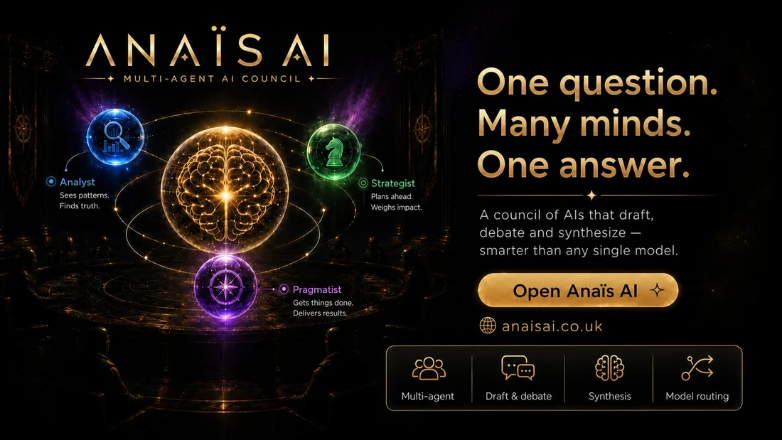 Anaïs AI — One question. Many minds. One answer. A council of AIs that draft, debate and synthesise.